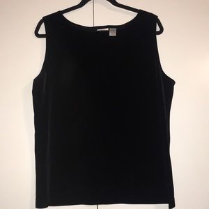 Chico’s Size 3 velvet tank shell like new